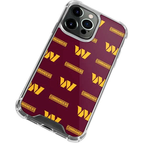 NFL Washington Commanders Blitz Series iPhone 15 Pro Clear Case